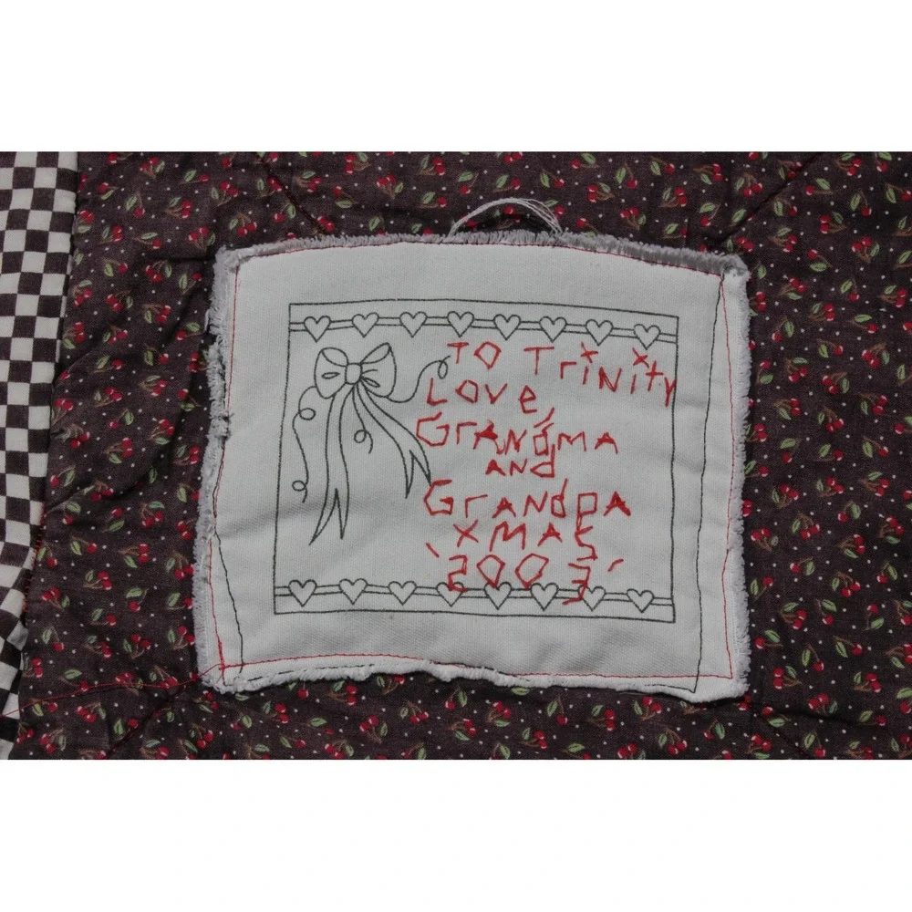 Cottage Core Denim Flannel Plaid's Rag Quilt,Granny Core Scrappy Rag Quilt 60x42